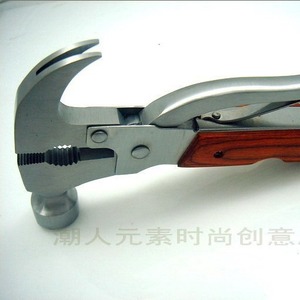 <b>Multi</b> Purpose Claw Hammer And Pliers Orange Handle Stainless Steel Survival <b>Tool</b> For Outdoor <b>Camping</b> Automotive Use - Product Image 4