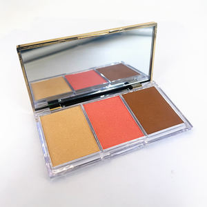 Phoera — Kit de maquillage de visage, personnalisé, étiquette privée, pigmenté, poudre de fleur rouge Vegan, crème mate, 3 couleurs, Palette de fard à paupières - Product Image 1