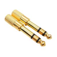 Adaptateur audio 6,35 mm vers 3,5 mm plaqué or, convertisseur stéréo TRS mâle vers femelle pour amplificateur de casque