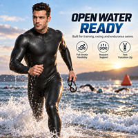 Combinaison de triathlon OEM pour homme, manches longues, néoprène lisse, flottabilité accrue, pour la natation en eau libre, fabrication usine