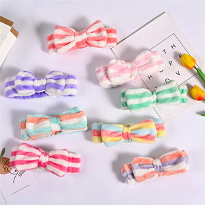 Châu Âu Polka Dot Leopard san hô nhung Bow tóc ban nhạc phụ nữ mặt tóc ban nhạc sang trọng vải đàn hồi Headband - Product Image 5