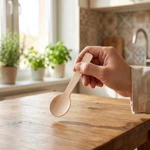 <span class=keywords><strong>GoGreen</strong></span> Biologisch Abbaubare Birkenholz Löffel mit Eigenem Logo Umweltfreundliche Eis- und Joghurtlöffel für den Schulanfang Gratis Muster - Product Image 1