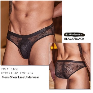 Ensemble de lingerie sexy ultra-fin et respirant pour hommes, soutien-gorge en dentelle taille basse et culotte string, idéal pour les soirées en boîte de nuit, confortable, pour l'érotisme transgenre, fournisseur de produits chauds - Product Image 3
