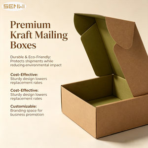 Embalaje <span class=keywords><strong>de</strong></span> Caja Kraft Marrón con Acolchado <span class=keywords><strong>Cajas</strong></span> Grandes Personalizadas con Logo <span class=keywords><strong>para</strong></span> Envíos <span class=keywords><strong>Cajas</strong></span> <span class=keywords><strong>para</strong></span> Empacar Sombreros y <span class=keywords><strong>Ropa</strong></span> - Product Image 5