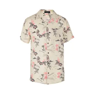 Competitive price breathable summer new floral beach short sleeve shirts men picture