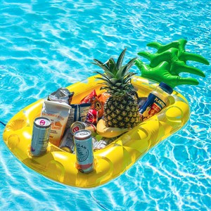 Portavasos inflable de vinilo con forma de piña para piscina, bandeja enfriadora para adultos, accesorio para fiestas en la piscina - Product Image 1