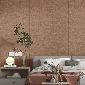 Carta da parati adesiva in lino <span class=keywords><strong>rivestimenti</strong></span> murali Anti-statici ignifughi per camera da letto dell'hotel - Product Image 2