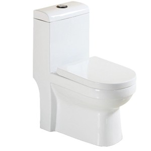 Inodoro de una Pieza V625, Distancia entre Agujeros de 250 mm, Descarga Directa, Cerámico, Montaje en Suelo, Moderno, para Baño - Product Image 4
