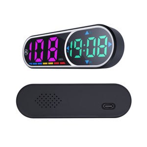 Bảng điều khiển mới kính chắn gió HUD HEAD-up hiển thị <span class=keywords><strong>GPS</strong></span> kích hoạt cảnh báo an toàn thiết bị LCD LED tốc độ nhiệt độ nước hiển thị phù hợp với xe - Product Image 1