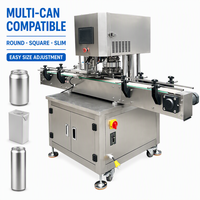 Machine de scellage automatique de boîtes de conserve en acier inoxydable de qualité alimentaire avec écran tactile, pour ligne d'emballage de boissons