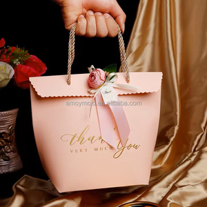 Bolsa de Papel de Regalo Personalizada Biodegradable con Diseño Personalizado, Impresión de Agradecimiento en Relieve para Bodas y Cumpleaños - Product Image 5