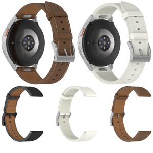 Bracelet universel en cuir de vachette 18mm 20mm 22mm pour Huawei GT5 Pro OPPO Watch X2 Mini samsung galaxy Watch7 6 <span class=keywords><strong>5</strong></span> <span class=keywords><strong>Garmin</strong></span> - Product Image 3