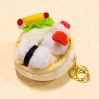 Gantungan Kunci Boneka 3D Bertema Makanan yang Lucu - Lembut & Empuk Ramah Lingkungan Warna Dapat Disesuaikan untuk Tas, Kunci, atau Hadiah