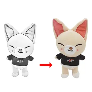 2023 animales de peluche de Anime suaves con estampado personalizado juguetes de peluche de zorro de oreja larga almohada suave personalizada juguetes de peluche