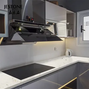 JESTONE China Solid Surface 6mm 12mm White Marble Pattern Acrylic Resin Veining Customize Solid Surface Slab Sheet