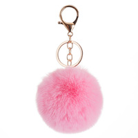 BSBH Porte-clés boule de fausse fourrure de raton laveur détachable en gros Pom Pom