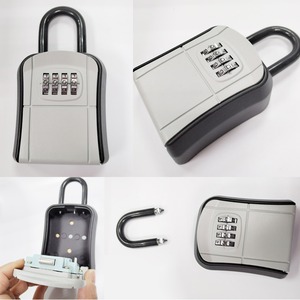 CH-807L <b>Key</b> Box <b>Lock</b> Resettable Zinc Alloy Powder Coated Black And Gray For Construction Sites Guesthouses - Product Image 3