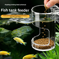 Tube d'alimentation rectangulaire en acrylique pour aquarium, design coulant, anti-flottant, écologique, durable, outil d'alimentation pour petits poissons