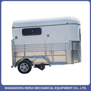 Premium Custom 2-Horse Straight Load <b>Trailer</b> with Built-in Cupboard for European Standard Equine Transport - Product Image 2