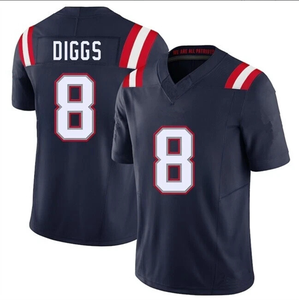 Jersey Sepak Bola Pria New England 2026 10 Drake Maye 12 Tom Brady 8 Stefon Diggs Jersey Tim Sepak Bola Amerika Jahitan - Product Image 5