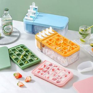 BPA Free Ice Cube Tray Mold Silicone Ice Cube Tray Box Ice Cream Box Container for Chilling Drinks <b>Coffee</b> Juice - Product Image 3