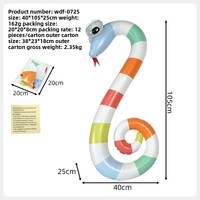 Bouée gonflable en forme de serpent pour enfants, bâton de flottation, jouet aquatique éducatif en PVC