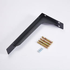 Braket braket dinding logam, besi Floating dekorasi sudut untuk lemari TV furnitur - Product Image 1