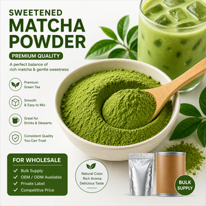 Té Verde <span class=keywords><strong>Matcha</strong></span> en Polvo con Azúcar Añadido Green Source para Latte y Postres, <span class=keywords><strong>Matcha</strong></span> en Polvo Endulzado - Product Image 1