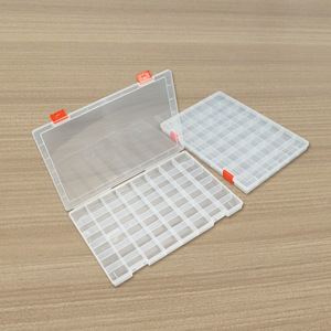 Transparent <b>Storage</b> <b>Box</b> 48 Grids PP Plastic Jewelry Organizer <b>Small</b> Items Desktop Container With Lid For Beaded Display - Product Image 2