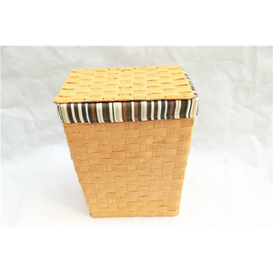<b>Wicker</b> <b>Laundry</b> <b>Basket</b> Rectangle With Lid Cotton Liner Washable Storage Organizer For Bathroom Clothes - Product Image 3