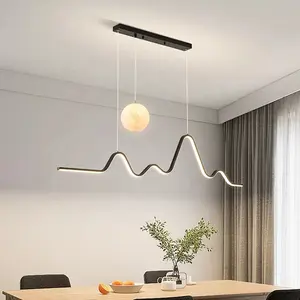 New Design Indoor Decoration Living Room Dining Room Aluminum Acrylic Modern Led Pendant Light