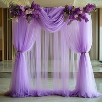 Voilages en mousseline personnalisés pour arche de mariage, rideau de fond transparent pour cérémonie, fête, événement, décoration. Taille et couleur personnalisables.
