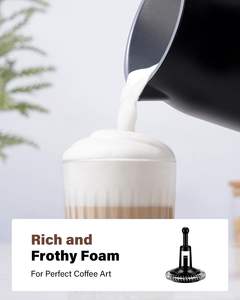 Mousseur à lait portable 4-en-1 pour café, chocolat chaud et latte, avec support pour expresso et fonction de chauffe-mousse – Vente en gros - Product Image 5
