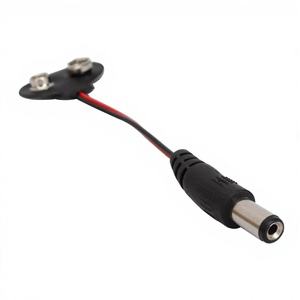Cargador de Batería Tipo T de 12 cm 6F22 para Batería de 9V con Adaptador de Corriente Hembra de 5.5*2.1mm 3.5mm - Product Image 1