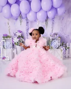 ชุดเดรสเด็กหรูหราสำหรับงานวันเกิด แต่งลูกไม้ระบาย ชุดเพื่อนเจ้าสาวสำหรับงานแต่งงาน ชุดราตรีเด็กผู้หญิงสำหรับงานพรอม ถ่ายรูป - Product Image 4