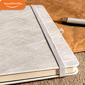 Caja de Regalo con Banda Elástica de Papel Ecológico A5 <span class=keywords><strong>Dupont</strong></span>, Cuaderno, Bolígrafo de Papel de Piedra con Logotipo Personalizado, Set de Regalo Promocional Ecológico para Empresas - Product Image 3
