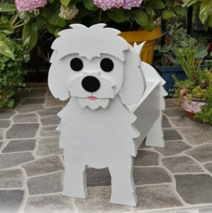 Vente chaude, pots de fleurs en plastique pour jardin, décoration extérieure, design mignon de dessin animé d'animaux, chiens - Product Image 3