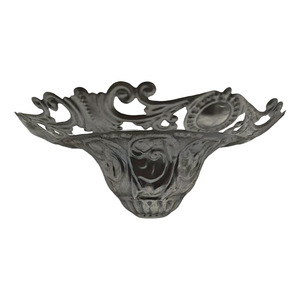 Plafonnier rond victorien ajouré avec motif floral 180, accessoire de lustre soudé et estampé - Product Image 3