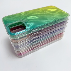 Thời trang dần dần Màu sắc dòng chảy Laser thiết kế IMD Sơn Trường hợp điện thoại di động Cover quay lại cho <span class=keywords><strong>Iphone</strong></span> 15 14 13 12 11Promax - Product Image 3