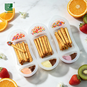 Snack per <span class=keywords><strong>Bambini</strong></span> Certificato ISO9001 Halal HACCP: Bastoncini di Biscotto con Cioccolato e Coperchio per Salse e Granella, Produzione Diretta OEM 3 in 1 - Product Image 5