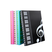 Carpeta de música A4, soporte de almacenamiento de documentos de papel, archivos de hojas en blanco, almacenamiento coral de música de bolsillo 40 80 de plástico