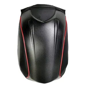 Vente en gros Sac à dos extérieur pour moto Nouveau sac à dos imperméable en cuir PU rigide pour moto avec design tortue Sac pour casque