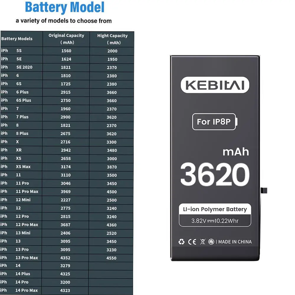 Аккумулятор для мобильного телефона iPhone 4 5 6 7 8 SE X 11 12 13 14 8 8 PLUS