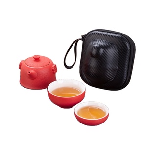 Juego de té de viaje Tetera con Infusor de cerámica y 2 tazas de té de cerámica, portátil con estuche de transporte Bienvenido personalizado - Product Image 5
