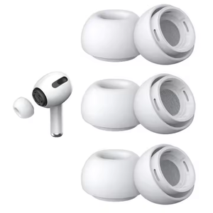 Bouchons d'oreilles en <span class=keywords><strong>silicone</strong></span> souple Isolation phonique Embouts d'oreille de remplacement Embouts confortables pour Apple <span class=keywords><strong>Airpods</strong></span> Pro / Pro2 - Product Image 1