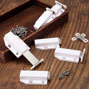 GQK Plastic Adjustable Double Magnetic <b>Door</b> <b>Catch</b> with Push to Open Feature for Glass <b>Doors</b> - Product Image 1