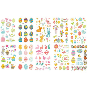 Pasqua vacanze CMYK moda all'ingrosso carino oro bambini tatuaggio temporaneo cartone animato fatato tatuaggio adesivo tatuaggio - Product Image 2