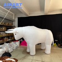 Costume de taureau gonflable avec logo personnalisé pour les activités de parc d'attractions parent-enfant