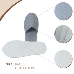 Chinelos de Hotel Personalizados com Logo em Microfibra Cinza, Solado Antiderrapante de 5mm em EVA para Quartos de Hotel 5 Estrelas - Product Image 2