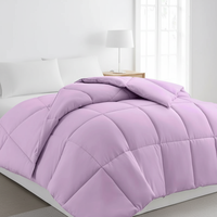 Ensemble de couette uni toutes saisons en microfibre style patchwork, rembourrage en polyester, pour la maison et l'hôtel, promotion, ensemble de literie lavable en machine